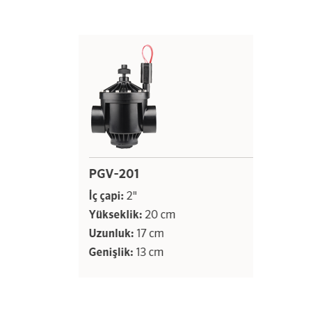 Hunter PGV 201G-B Solenoid Elektrikli Sulama Vanası 2" vana Sepette %10’a varan ekstra indiri